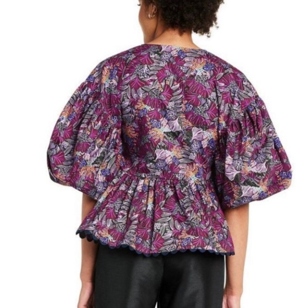NWT Kika Vargas x Target Scallop Edge Wrap Top Size L Large or 2X - Picture 5 of 8